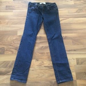 Women's 5s dark blue Hollister straight leg jeans
