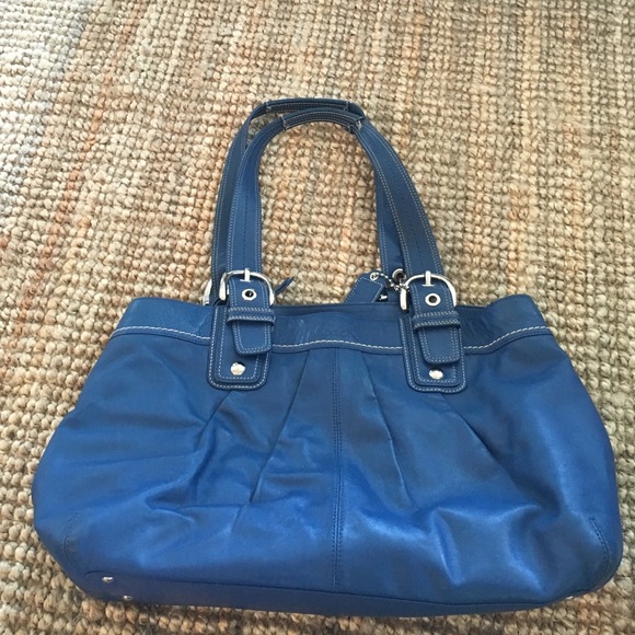 Blue Authentic Coach Tote!