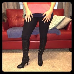 Nine West black leather boots