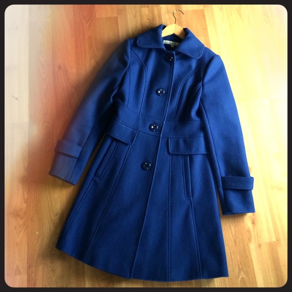 Kenneth Cole Cobalt Wool Coat