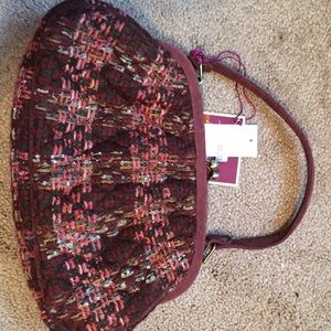 Vera Bradley Kisslock Tweed Clutch Purse