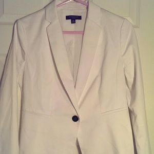 Ann Taylor white blazer