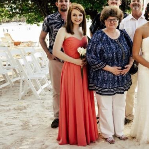 Peach bridesmaid/homecoming/prom dress!