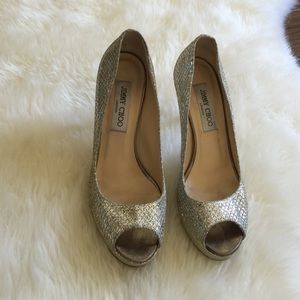 Authentic Jimmy Choo Silver Heels