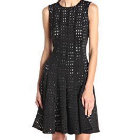 Calvin Klein - WNS Perforated Scuba Aline Dress