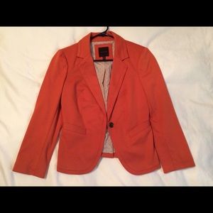 Limited orange suit jacket w/ polka dot lining