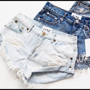 One Teaspoon Bandits Denim Shorts