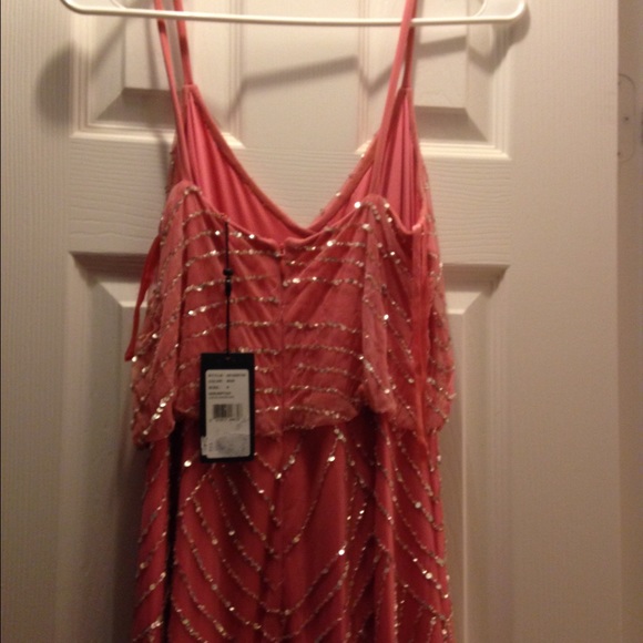 Adrianna Papell Spaghetti-Strap Blouson Dress - Picture 3 of 4