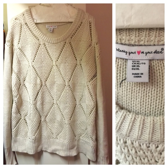 SOLD! Cream sweater XL!