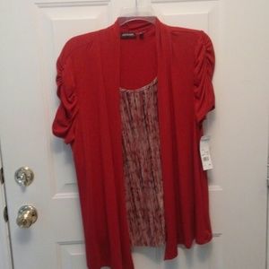 Rust Color Two Piece Top