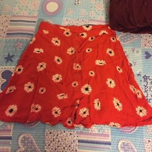 Motel Rocks Tomato Daisy Andrea Skirt XS