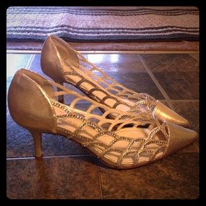 Gold Caparros heels