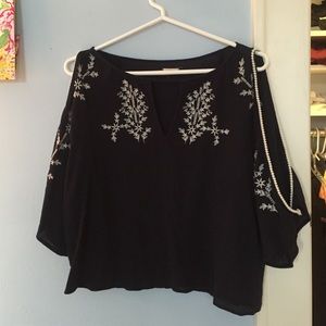 Navy peasant top from Hollister:)