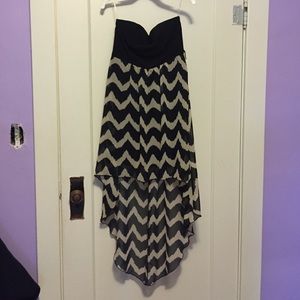 Strapless High-Low Dress