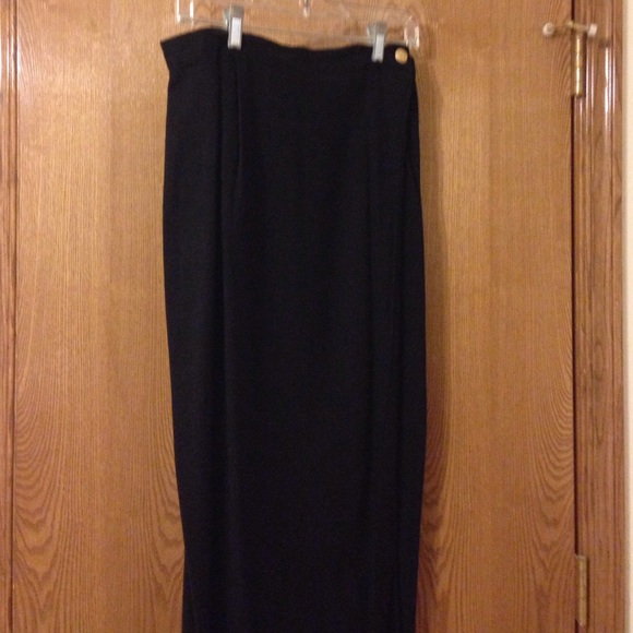 Long black wrap skirt