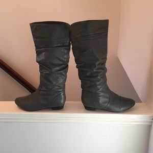 Gray STEVE MADDEN Leather Boots