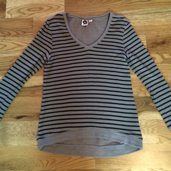 Roxy striped v-neck sweatshirt