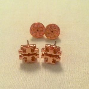 Small T Logo Stud Earrings