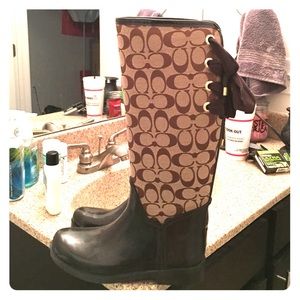 Coach rain boots