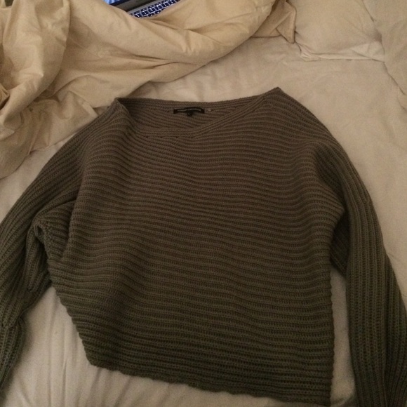Foreign exchange off shoulder sweater