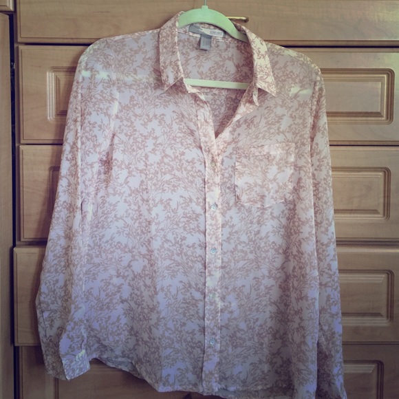 Sheer button down blouse