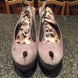 Sam Edelman suede grey high heels