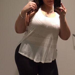 NWOT Beautiful studded racer back tank top!