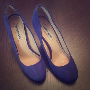 Blue Suede Steve Madden Heels