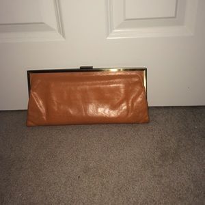 Burnt orange HOBO clutch