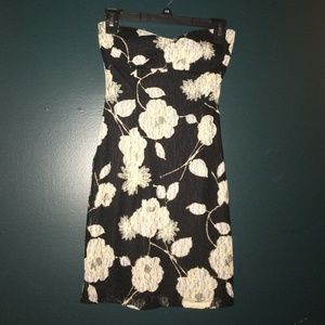 Strapless flower dress