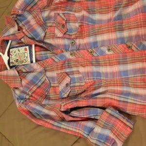 Shirt in pink and blue