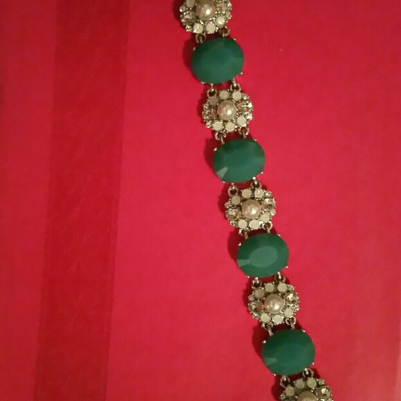 Lia Sophia turquoise and pearl bracelet