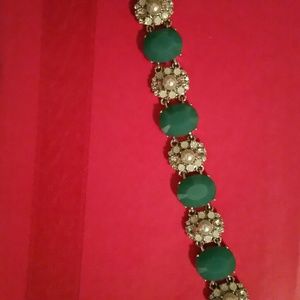 Lia Sophia turquoise and pearl bracelet