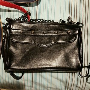 Black studded crossbody bag
