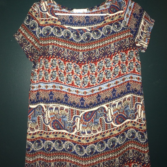 Elephant print hipster dress