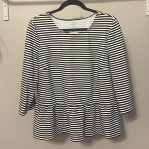 Striped LOFT Peplum Top
