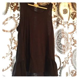 Ruffled bottomed tank top