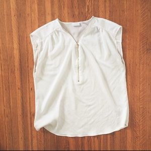 Zipper front blouse