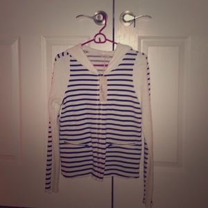 Striped zip up.