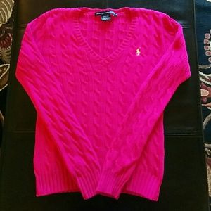Gorgeous Pink Ralph Lauren V neck sweater