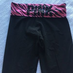 Black sequence PINK yoga pants
