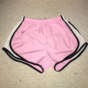 Nike Dry fit Light Pink, Black and White shorts!