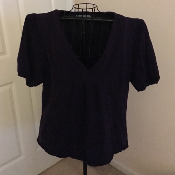 Purple V neck sweater