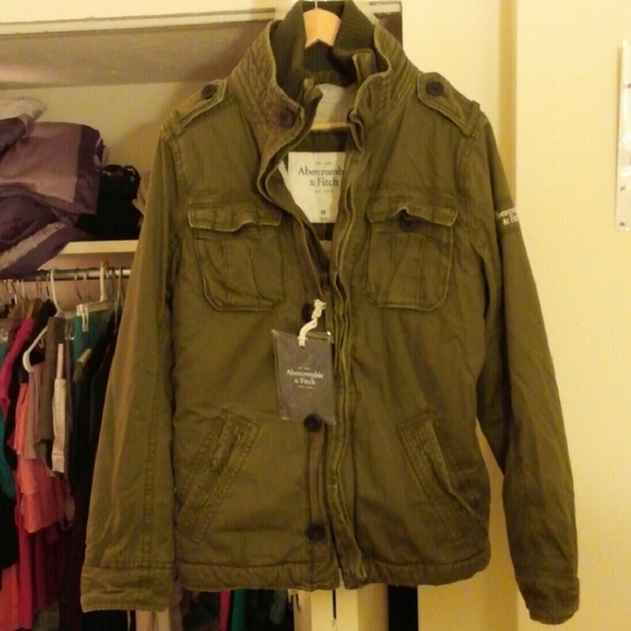 abercrombie and fitch army green jacket