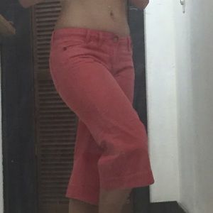 Coral-dark, wide leg capris from gap