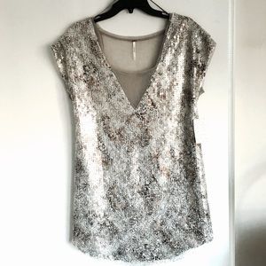 Free People Shattered Glass Midnight Dreamer Dress