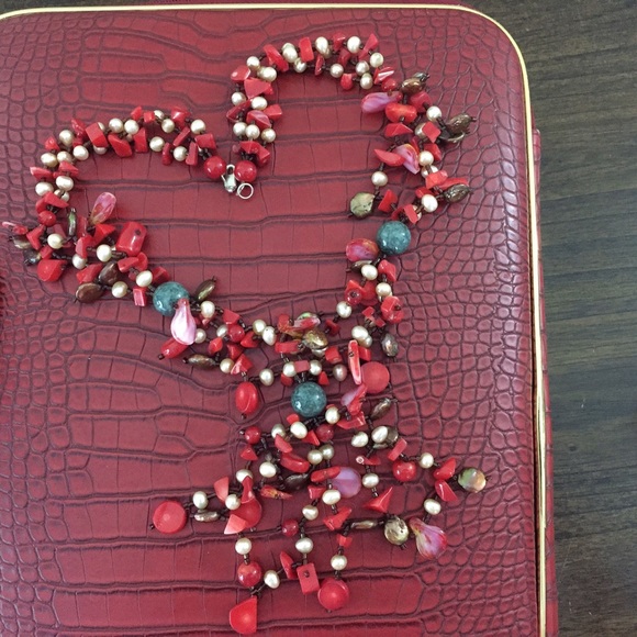 Multi Strand Gemstone Statement Necklace