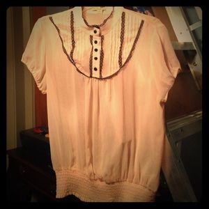 Pale pink vintage inspired top