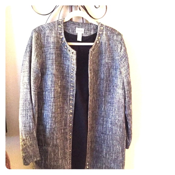 Chico's Grey tweed Jacket