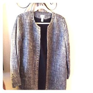 Chico's Grey tweed Jacket